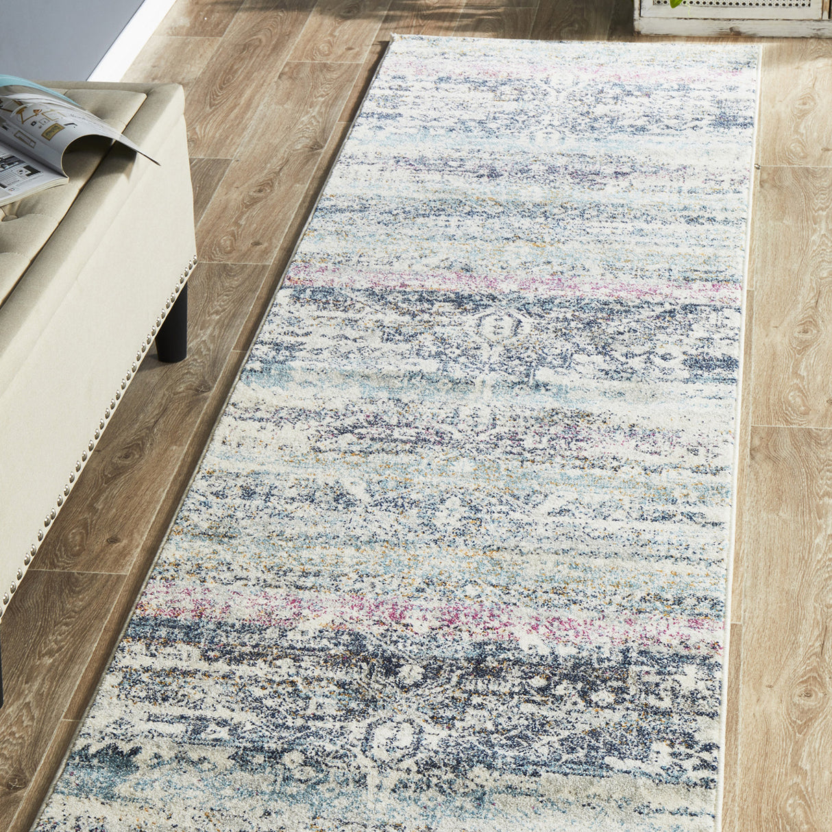 Museum 865 Blue Runner Rug
