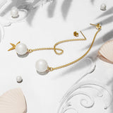 Krystal Couture Katarina Pearl Drop Earrings Embellished with SWAROVSKI Crystals Pearls