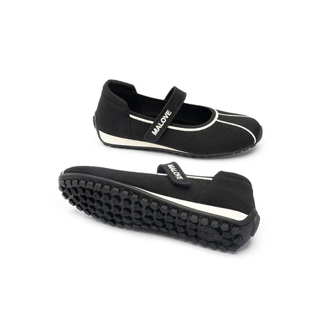 Sport Ballet Mary Jane Flats - Black