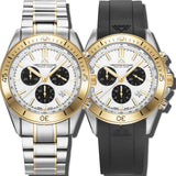 Christophe Duchamp Stratos - White Dial & 316L Stainless Steel & FKM Rubber Strap