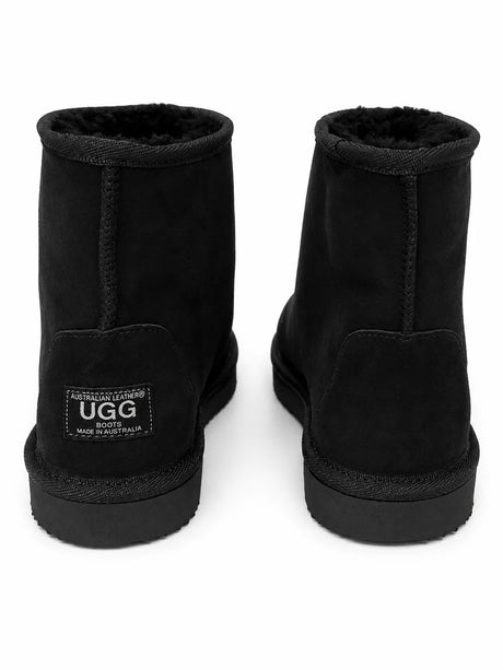 Australian Leather Ugg Ultra Mini Twin Face - Black - AU13-14