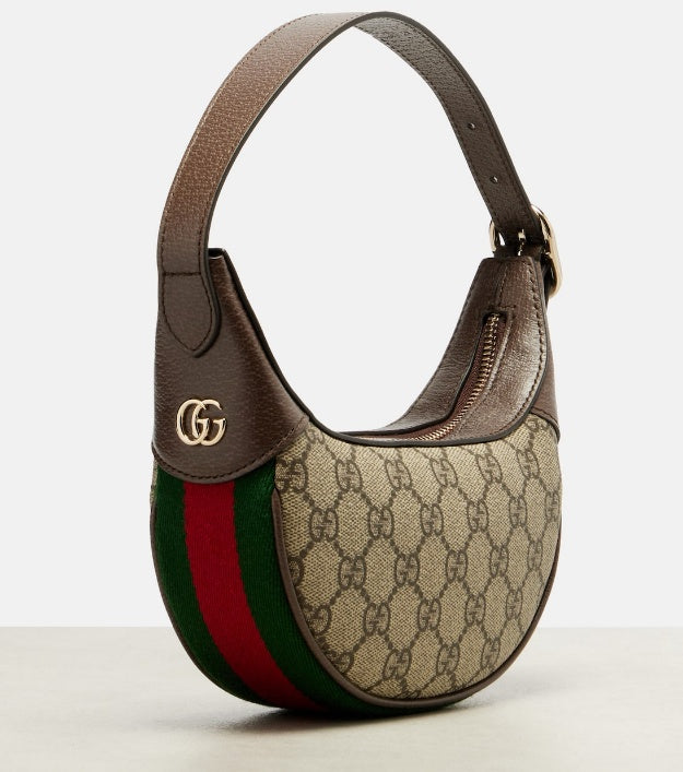 Gucci Ophidia Supreme Monogram Small Shoulder Bag - Brown