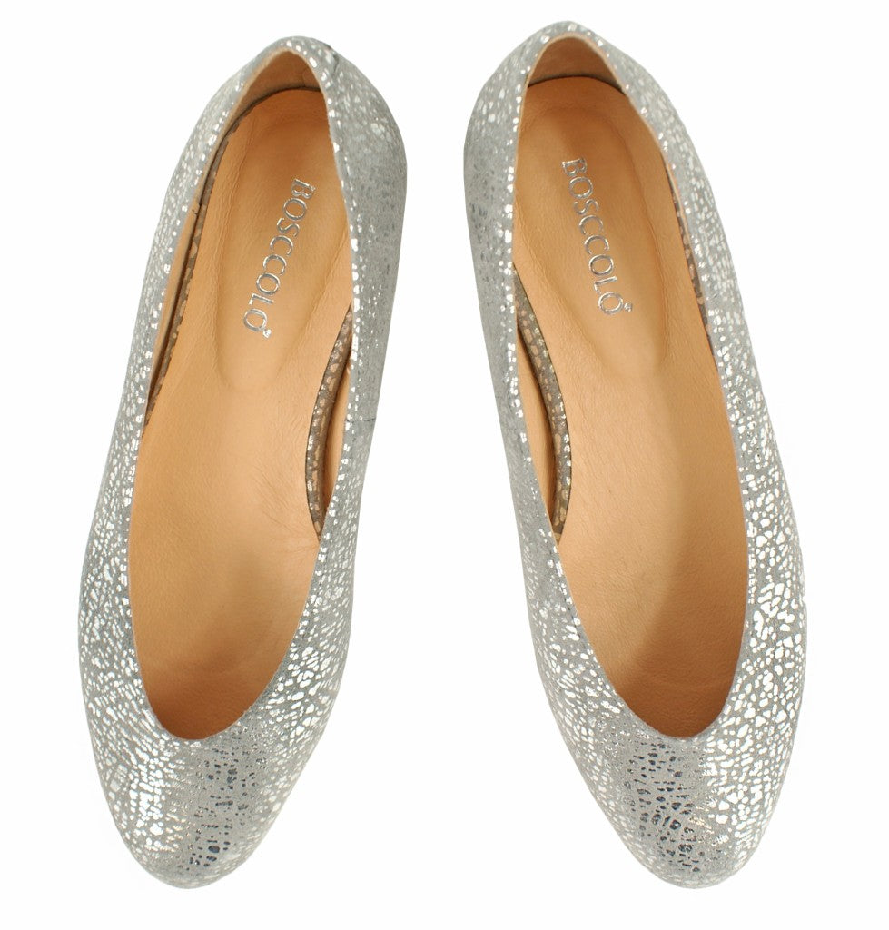 Bosccolo Womens Ballerina - Silver