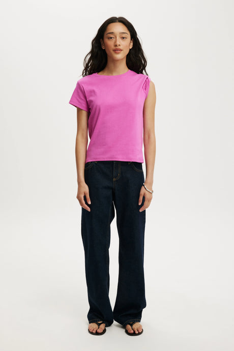 Cotton On Women's 90 S Baby Tee - Magenta Haze