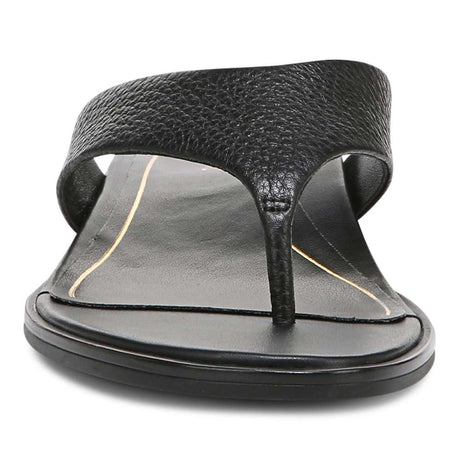 Vionic Agave Toe Post Sandal - Black Leather