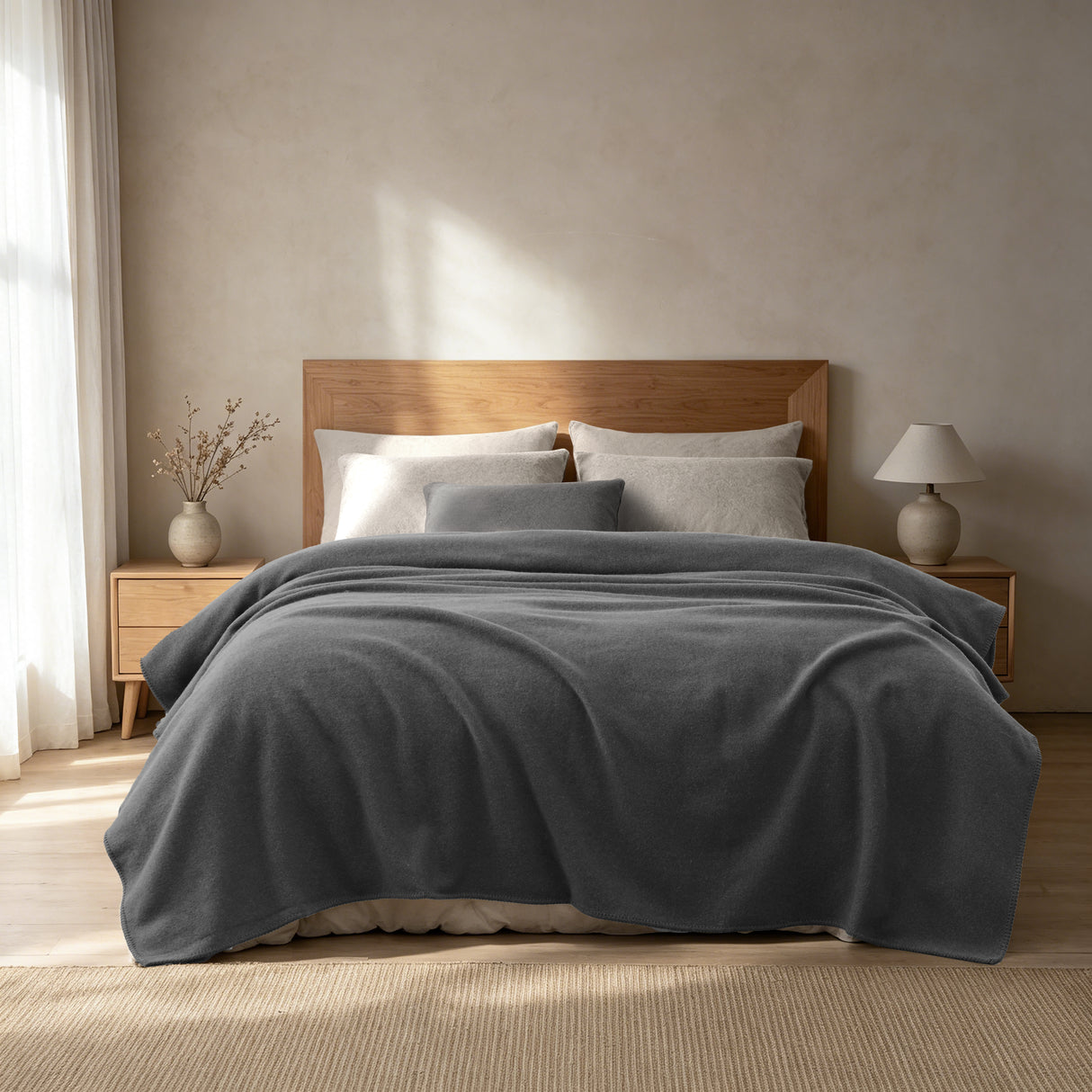 Laconia 400gsm Wool Blanket Grey