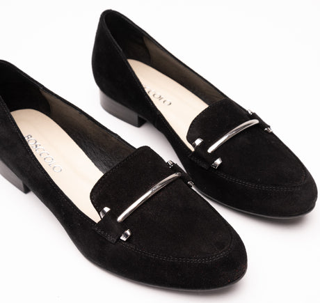 Bosccolo Womens Moccasin - Black