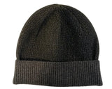 Cherry Red 2 Tone Beanie - Dark Grey/Black