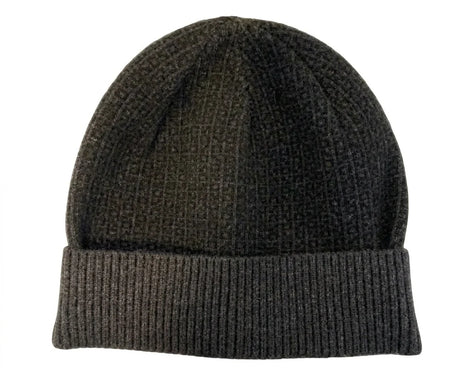 Cherry Red 2 Tone Beanie - Dark Grey/Black