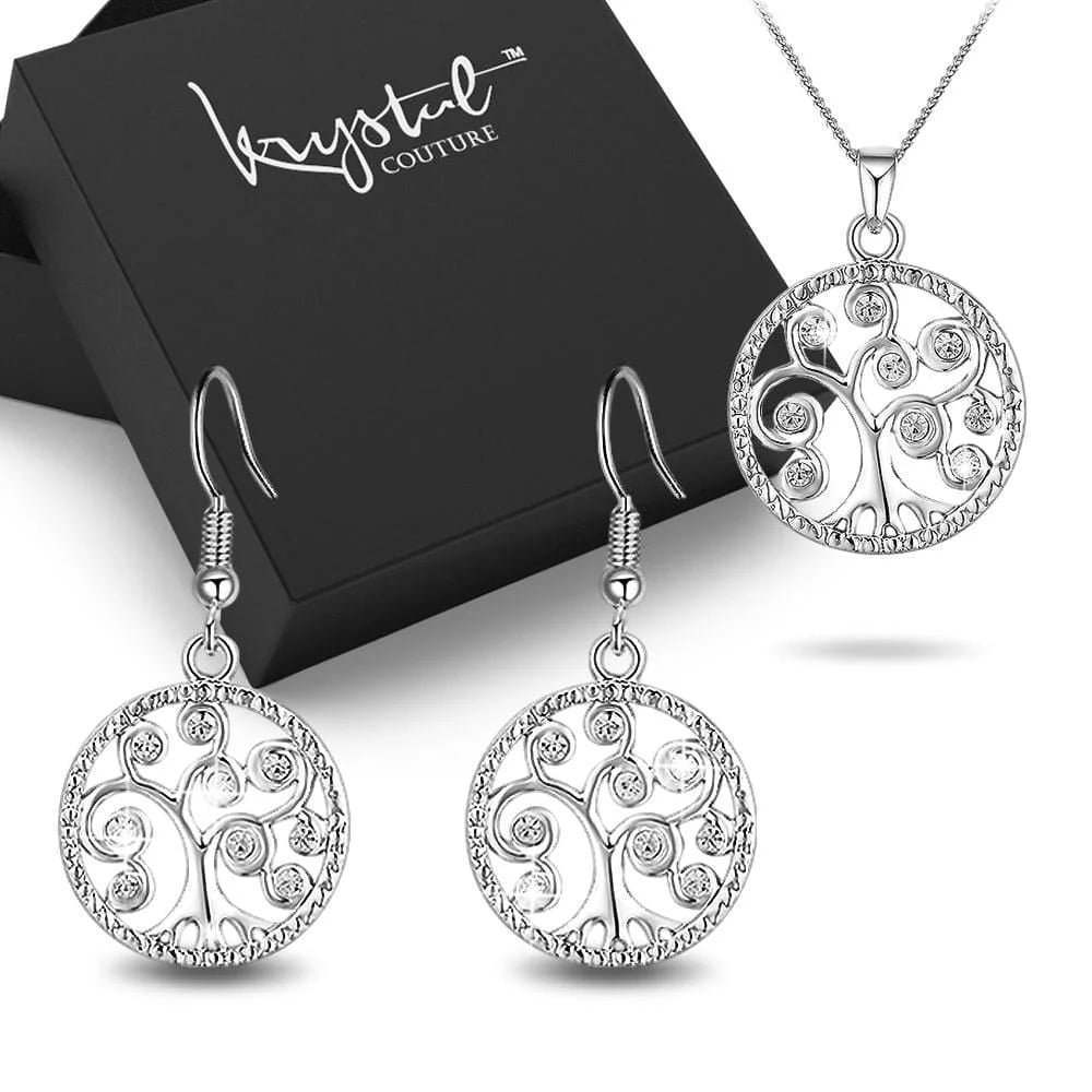 Boxed Tree Of Aurelia Necklace and Earrings Set