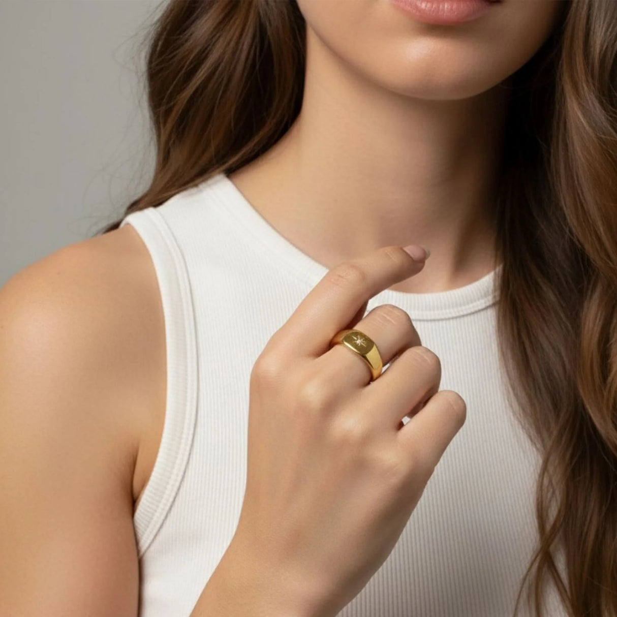 Bullion Gold Celestial Brilliance Ring with Cubic Zirconia in Gold Layered