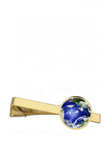 Stephen Oliver 18K Gold Blue Map Tie Bar