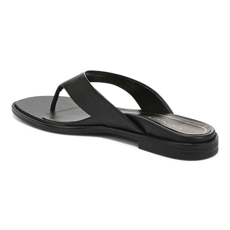 Vionic Agave Toe Post Sandal - Black Leather
