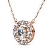 Krystal Couture Minute Oval Crystal Pendant Necklace in Rose Gold Adorned with Crystals from SWAROVSKI