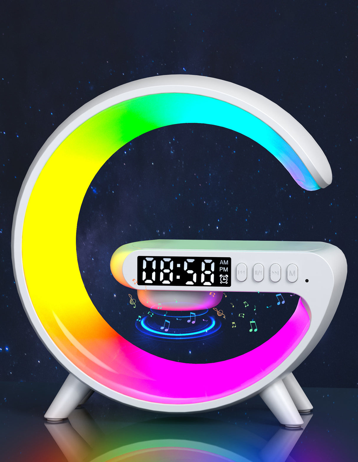 Charge Logic Wireless Charging RGB Clock Radio