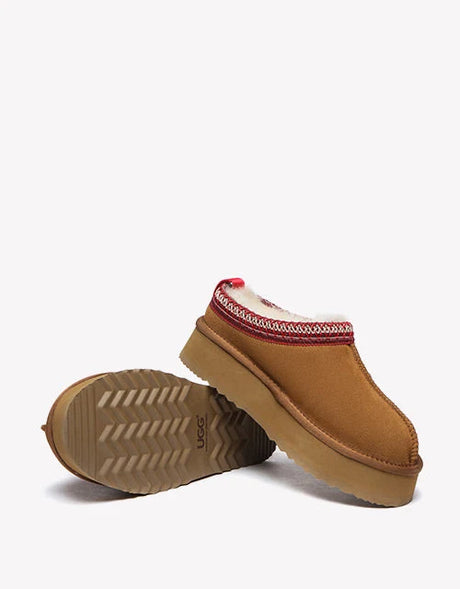 Ventus Cow Suede Platform in Chestnut