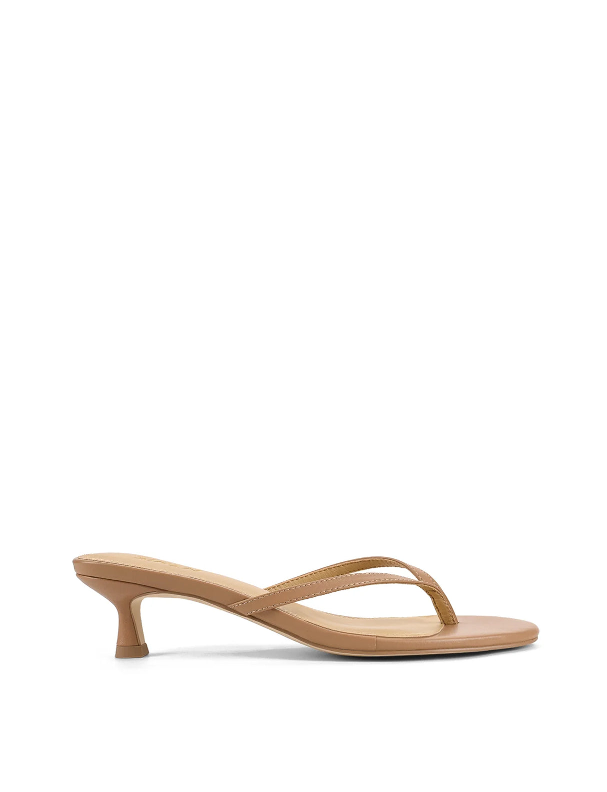Siren Kitten Heell Thongs - Almond Tan Leather