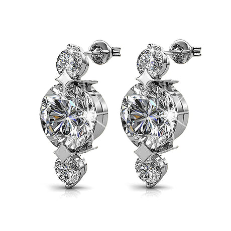Krystal Couture Long Journey Drop Earrings Embellished with SWAROVSKI Crystals
