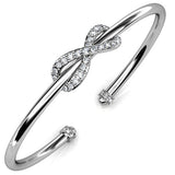 Krystal Couture Infinity Knot Bangle Embellished with SWAROVSKI Crystals