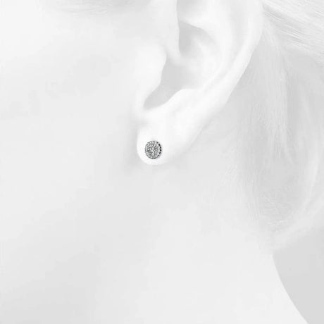 Bullion Gold Crystal Muse Sterling Silver Post Stud Earrings White Gold Copper Alloy