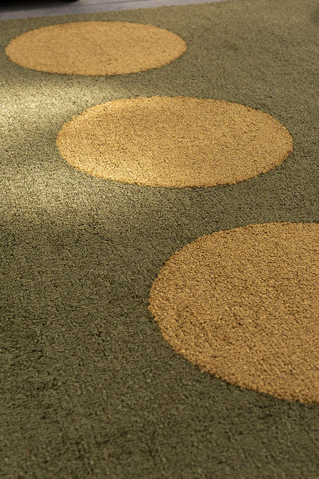 Brink & Campman Habitat Festival Dots Olive Green 495817 Outdoor Rug