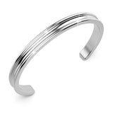 Bullion Gold Lisa Luxe Cuff Bangle White Gold