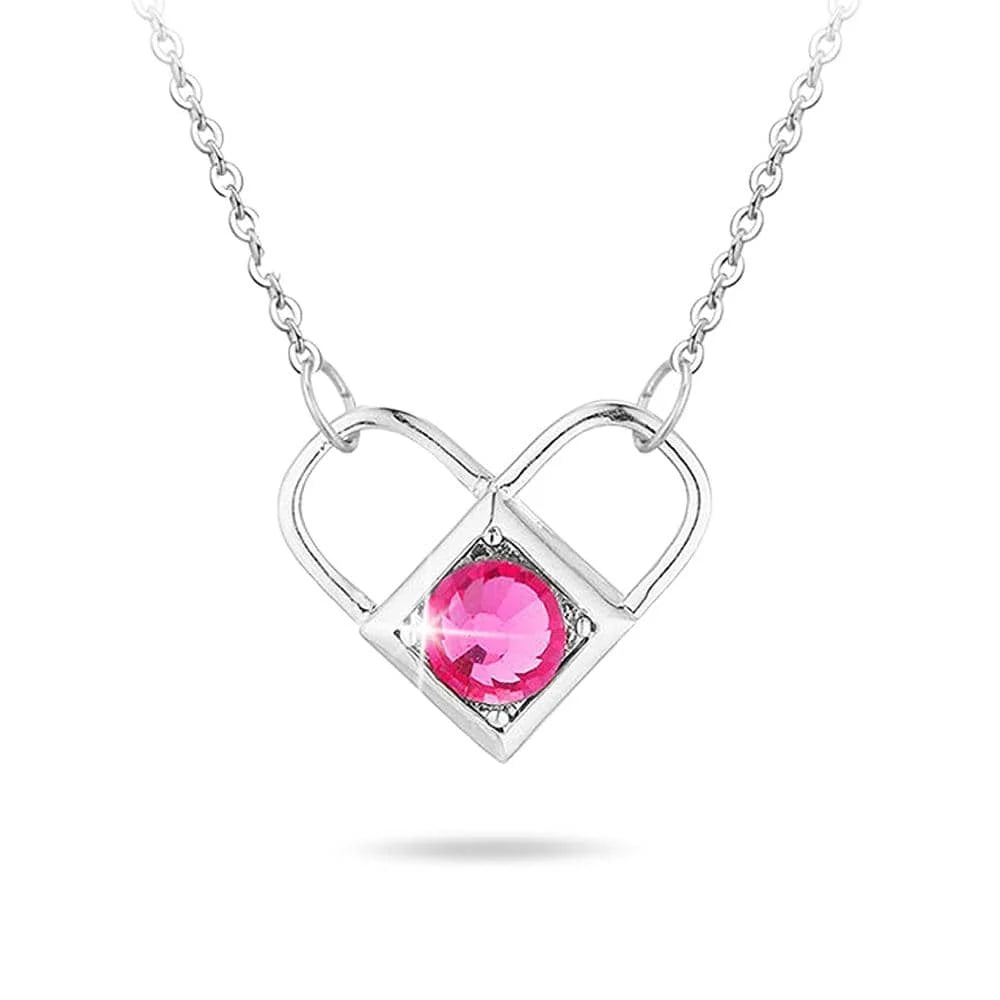 Boxed Celeste Heart Necklace and Earrings Set Embellished with SWAROVSKI® crystals