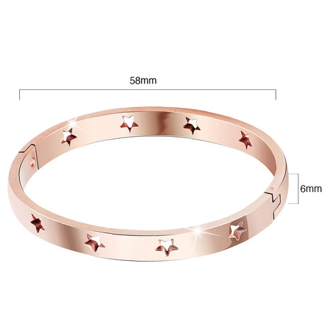 Bullion Gold Bellatrix Star Rose Gold Layered Bangle