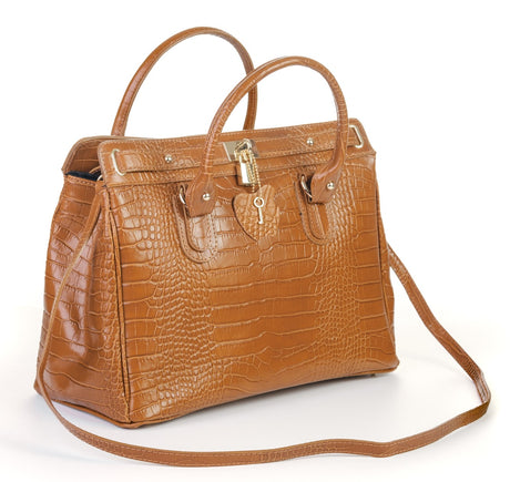 Bosccolo Tote - Croco Camel