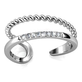 Boxed Feline On! Necklace and Ring Set Embellished with SWAROVSKI® Crystals In White Gold