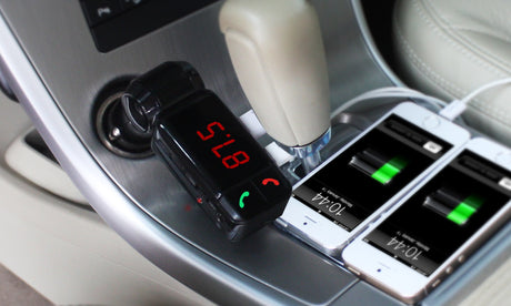 Bluetooth V2.0 Fm Transmitter Handsfree Dual Usb Charger 5V/2A Bc06