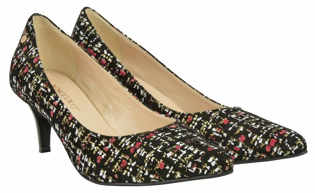 Bosccolo Womens High Heels - Red/Gold/Black