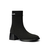 Stretch Knit Sock Boots - Black