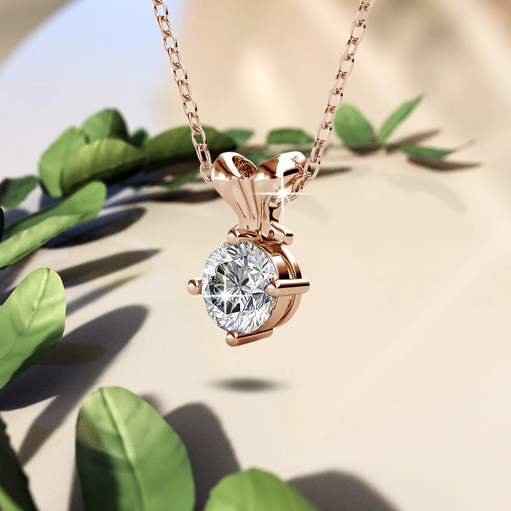 Krystal Couture Treasure Bling Pendant Necklace in Rose Gold Embellished with Crystals from SWAROVSKI