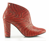 Bosccolo Womens Heel Boots Zebra - Red