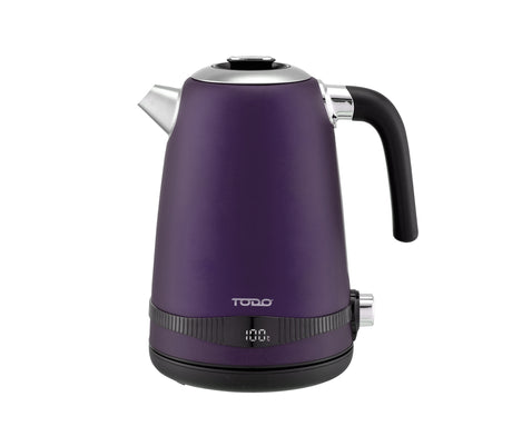 TODO 1.7L Stainless Steel Cordless Kettle Keep Warm Electric Led Water Jug - Purple
