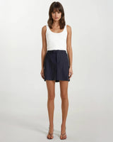 Madison The Label Collins Mini Skirt - Navy Pinstripe