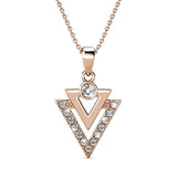 Boxed Trilateral Set Embellished with SWAROVSKI® Crystals In Rose Gold