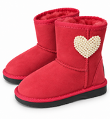 Australian Leather Ugg Kids Pearl Heart Short - Tomato - AU8
