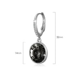 Krystal Couture Precious Drop Earrings Silver Night Embellished with SWAROVSKI Crystals