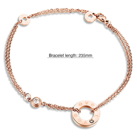 Bullion Gold Double Love Bracelet