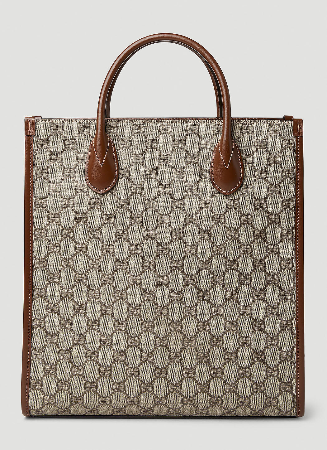 Gucci GG Supreme Monogram Tote - Brown