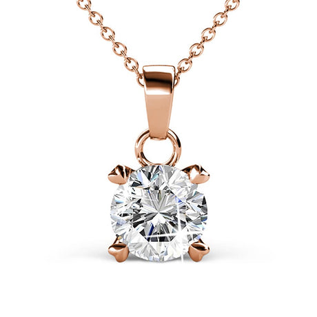 Krystal Couture Solitaire Pendant Necklace Embellished with SWAROVSKI Crystals