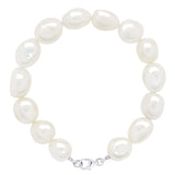 Manufacture Royale Bracelet Baroque Baroque Freshwater Pearl White Sterling Silver 11-12mm
