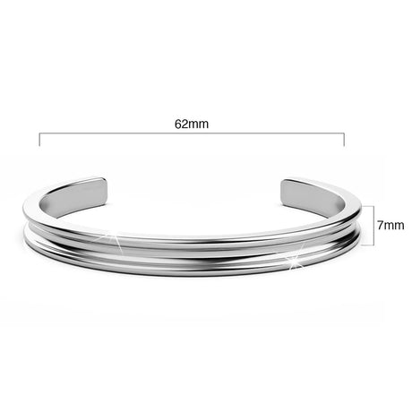 Bullion Gold Lisa Luxe Cuff Bangle White Gold