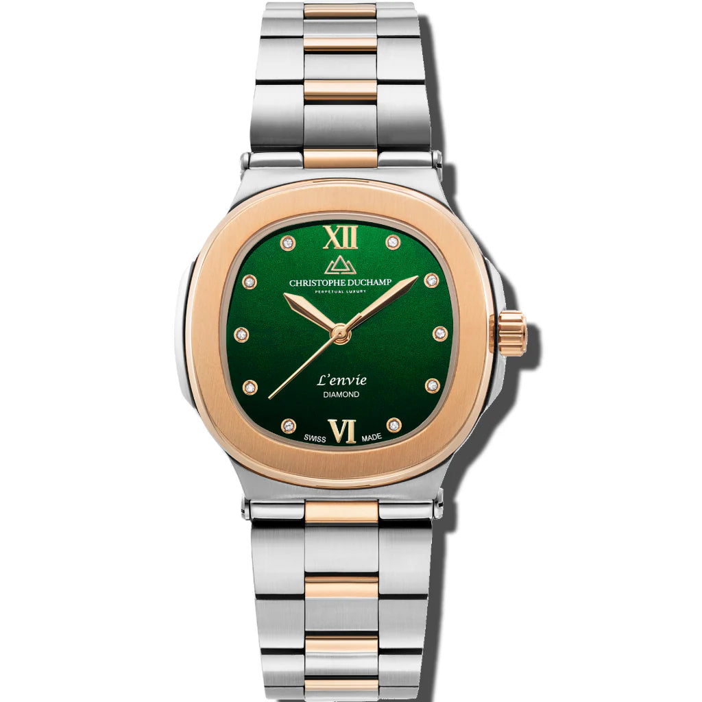 Christophe Duchamp L'envie (Womens) - Green Dial & 316L Stainless Steel Strap