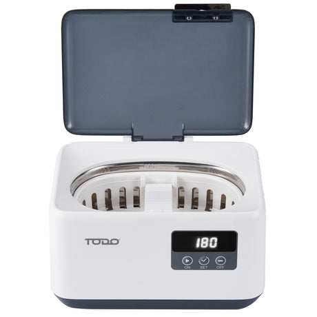 TODO Ultrasonic Cleaner Sonic Wave Jewellery Cleaner Blue LED 600ml Stainless Steel Tank 5 Mode