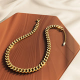 Bullion Gold Rafaela Statement Cuban Chain Link Necklace