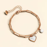 Boxed Rose Shell-pink Watch & Bracelet Set In Rose Gold