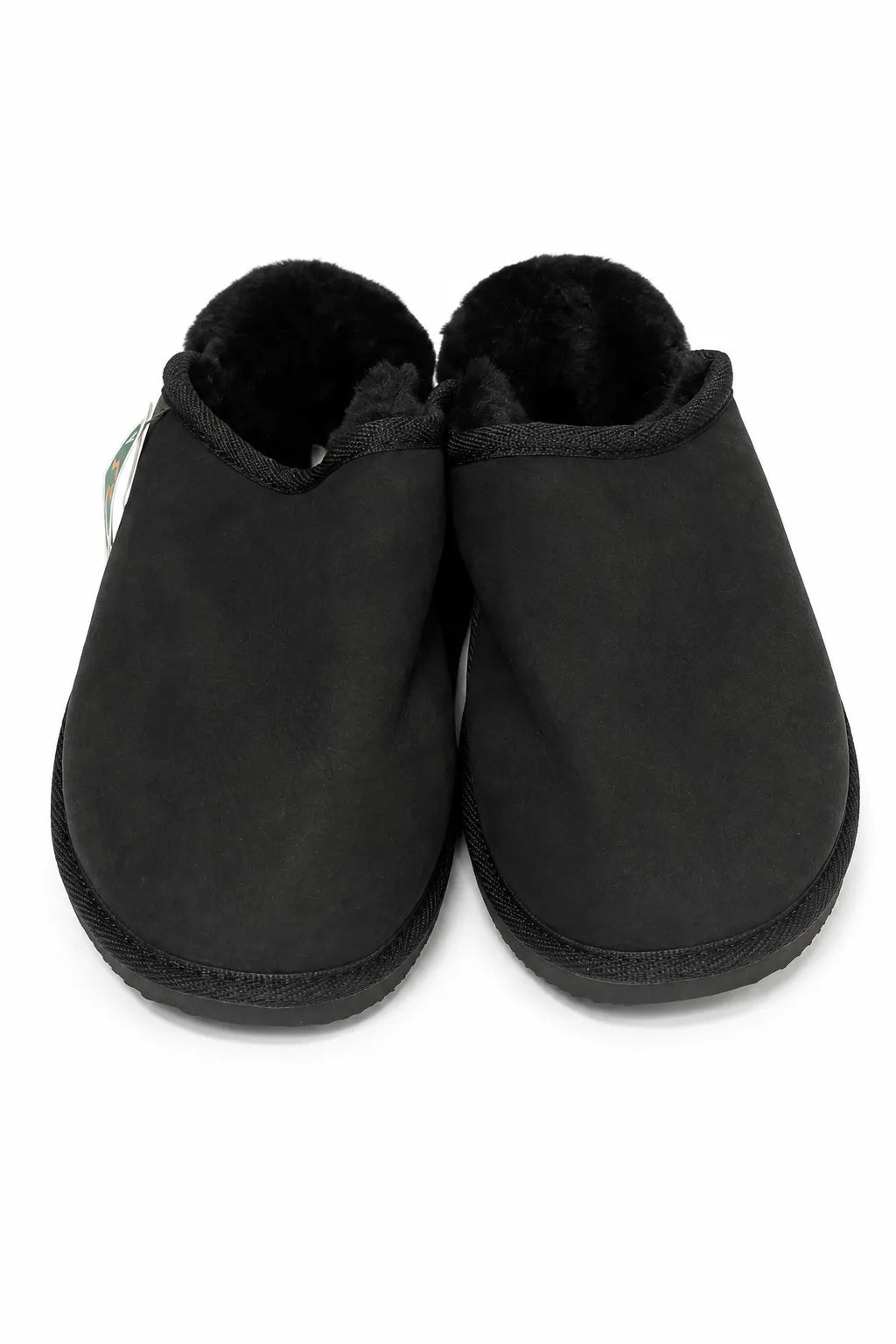 Australian Leather Ugg Scuffs Slipper - Black - AU5 6